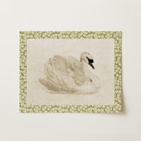 Swan Vintage Nursery Print – Retro Animal Wall Art for Baby Room