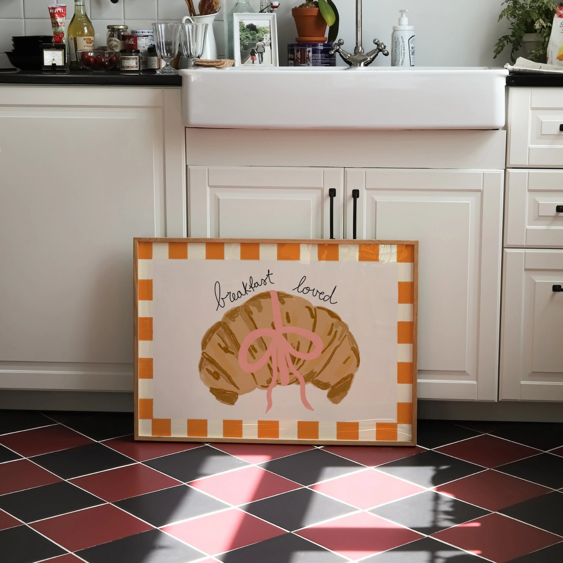 Decorazione murale per la tavola da pranzo italiana – Stampa di pasta, vino e cucina