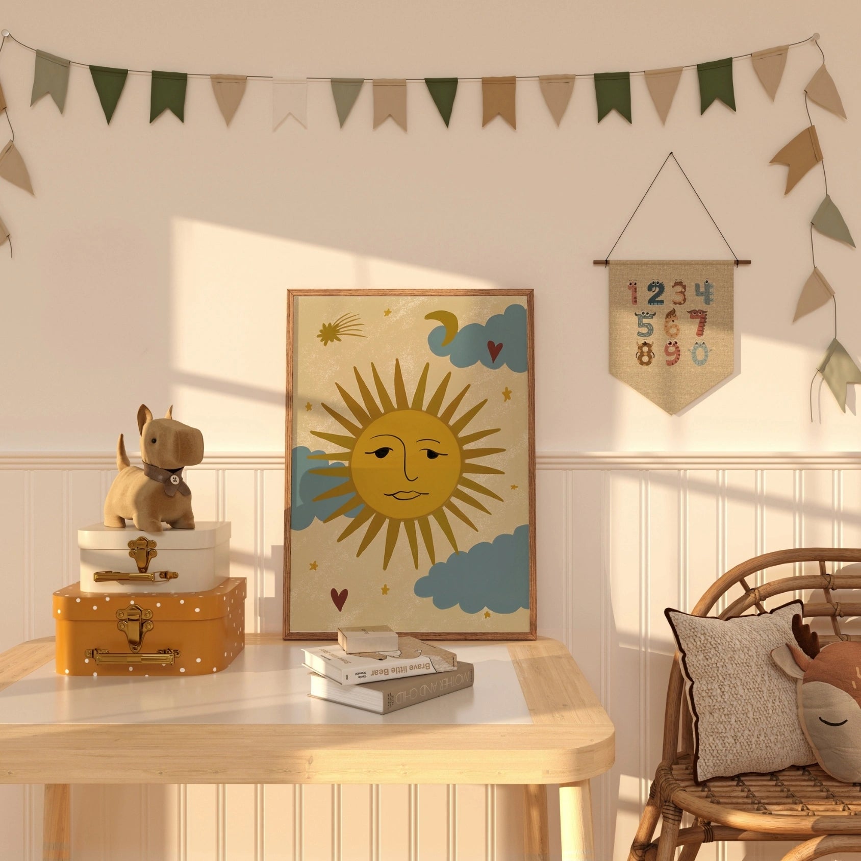 Arte murale celeste d'epoca