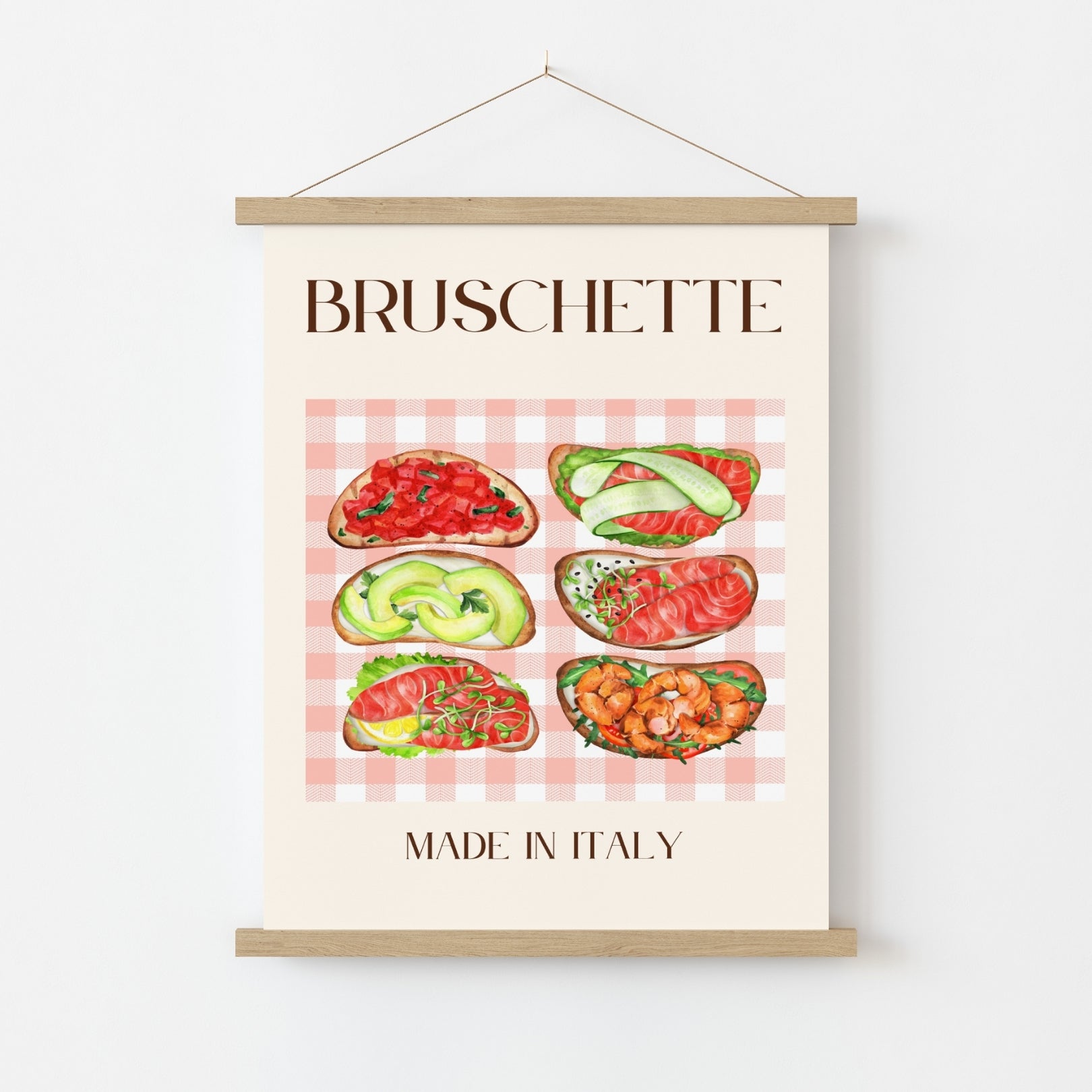 Bruschetta Wall Art – Italian Kitchen Decor, Kitchen Wall Decor