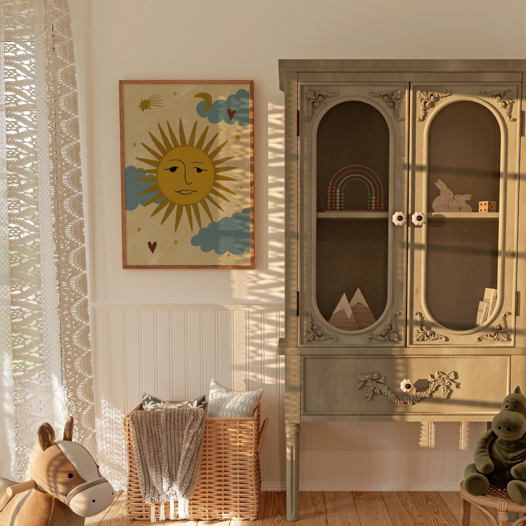 Arte murale celeste d'epoca