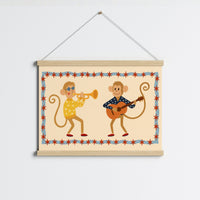Musical Monkeys Nursery Print