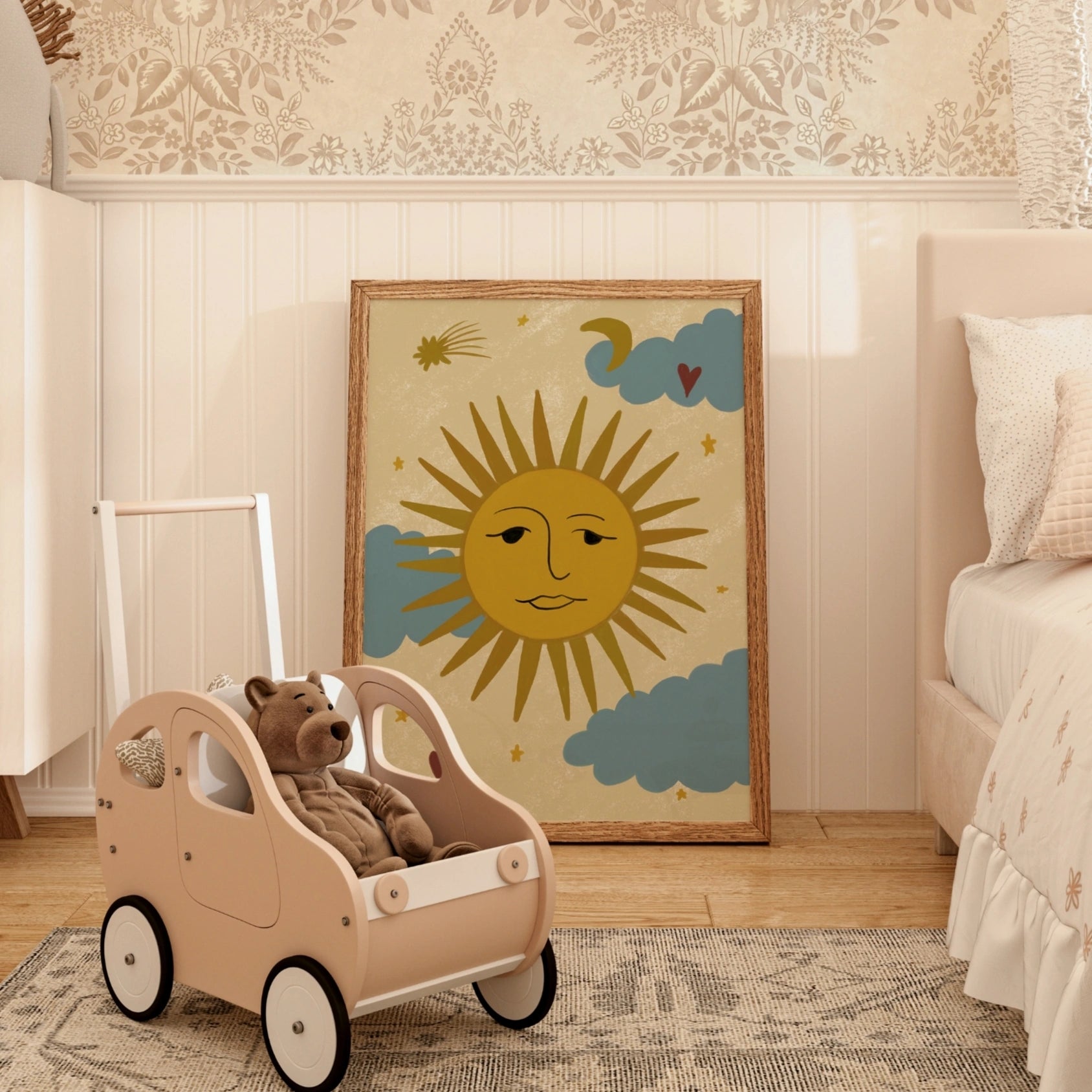 Arte murale celeste d'epoca