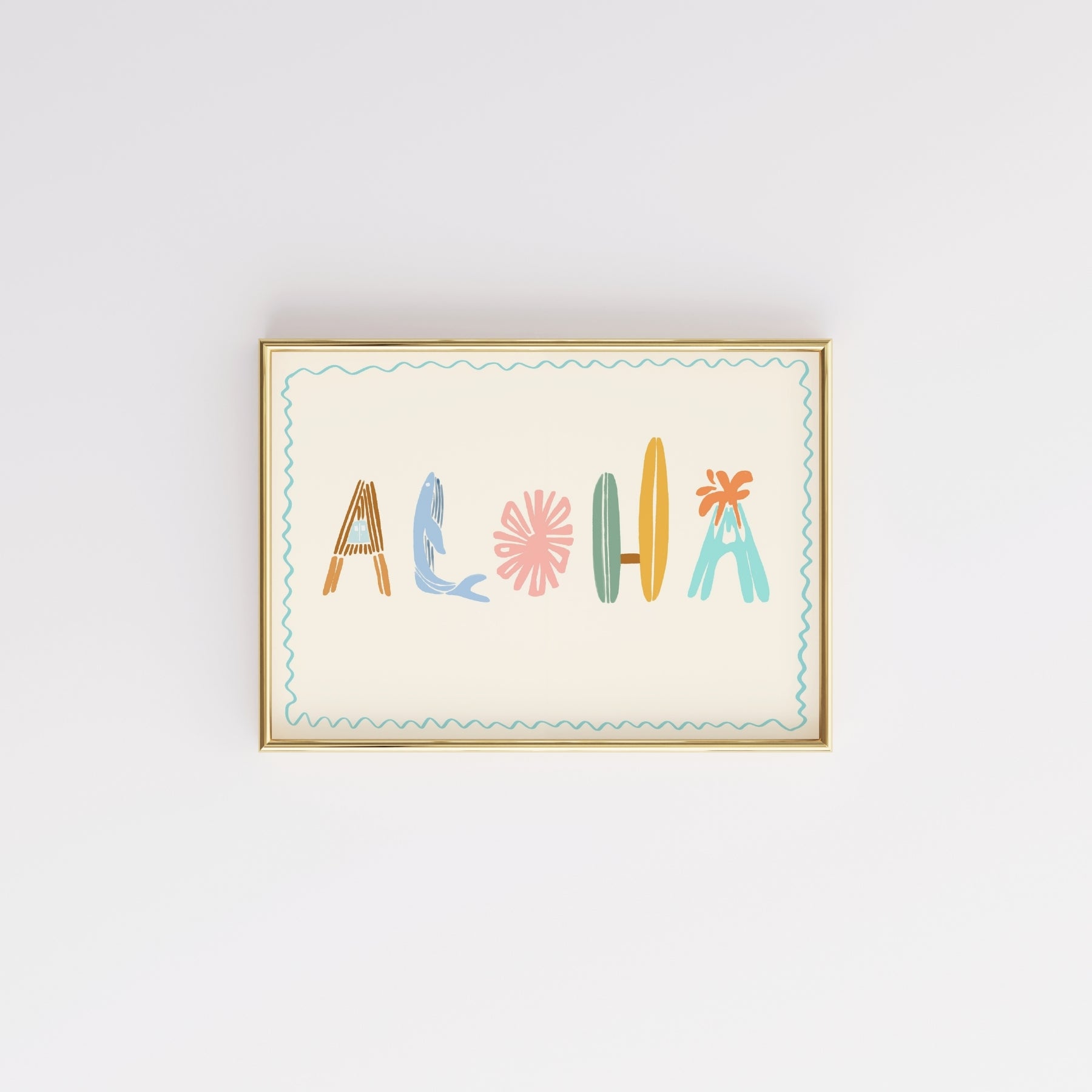 Aloha Veggkunst – Tropisk sommerplakat