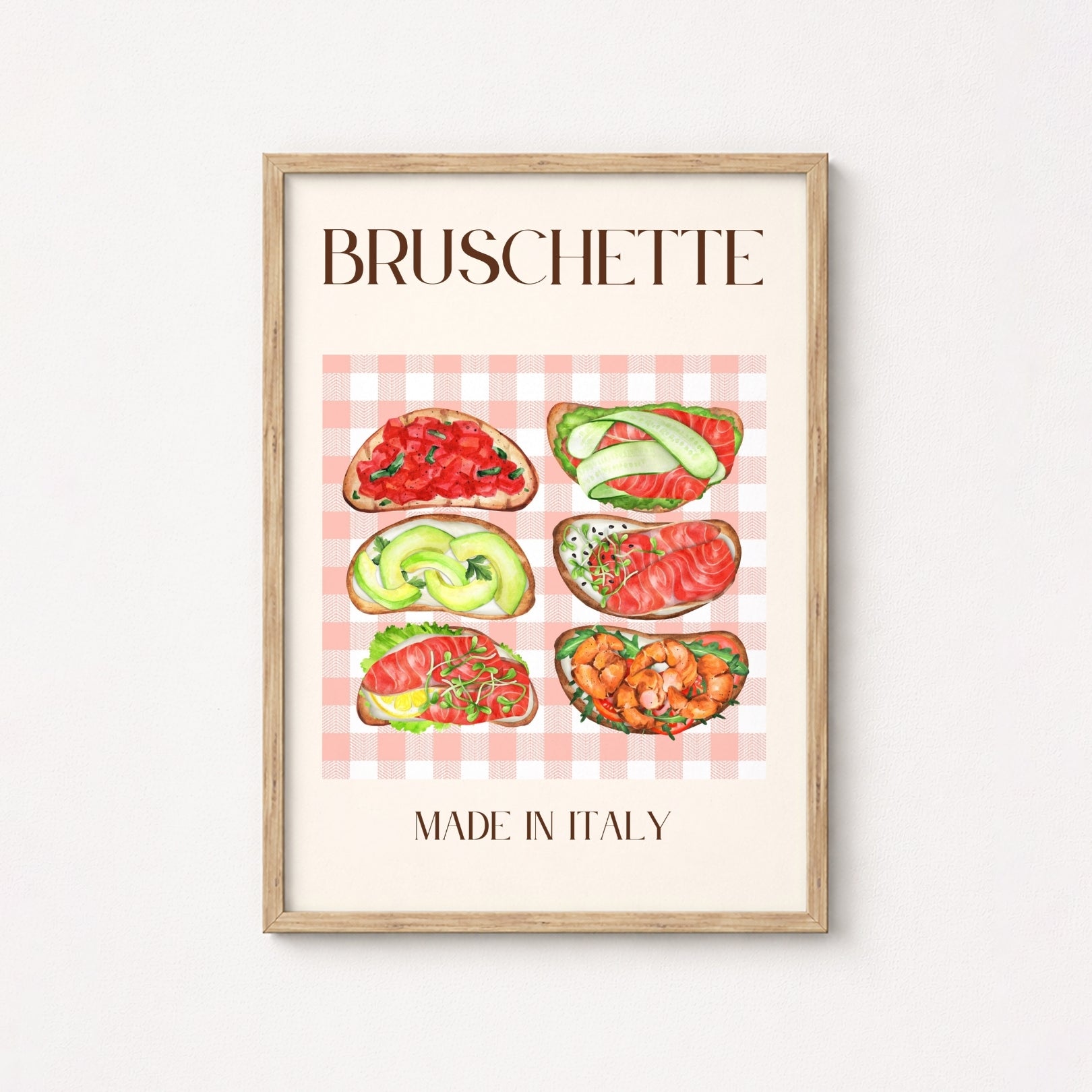 Bruschetta Wall Art – Italian Kitchen Decor, Kitchen Wall Decor