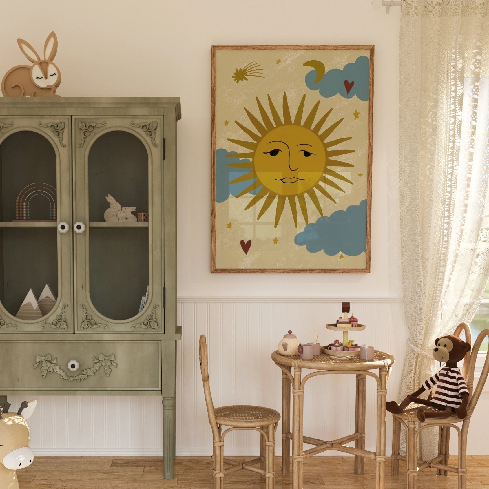 Arte murale celeste d'epoca