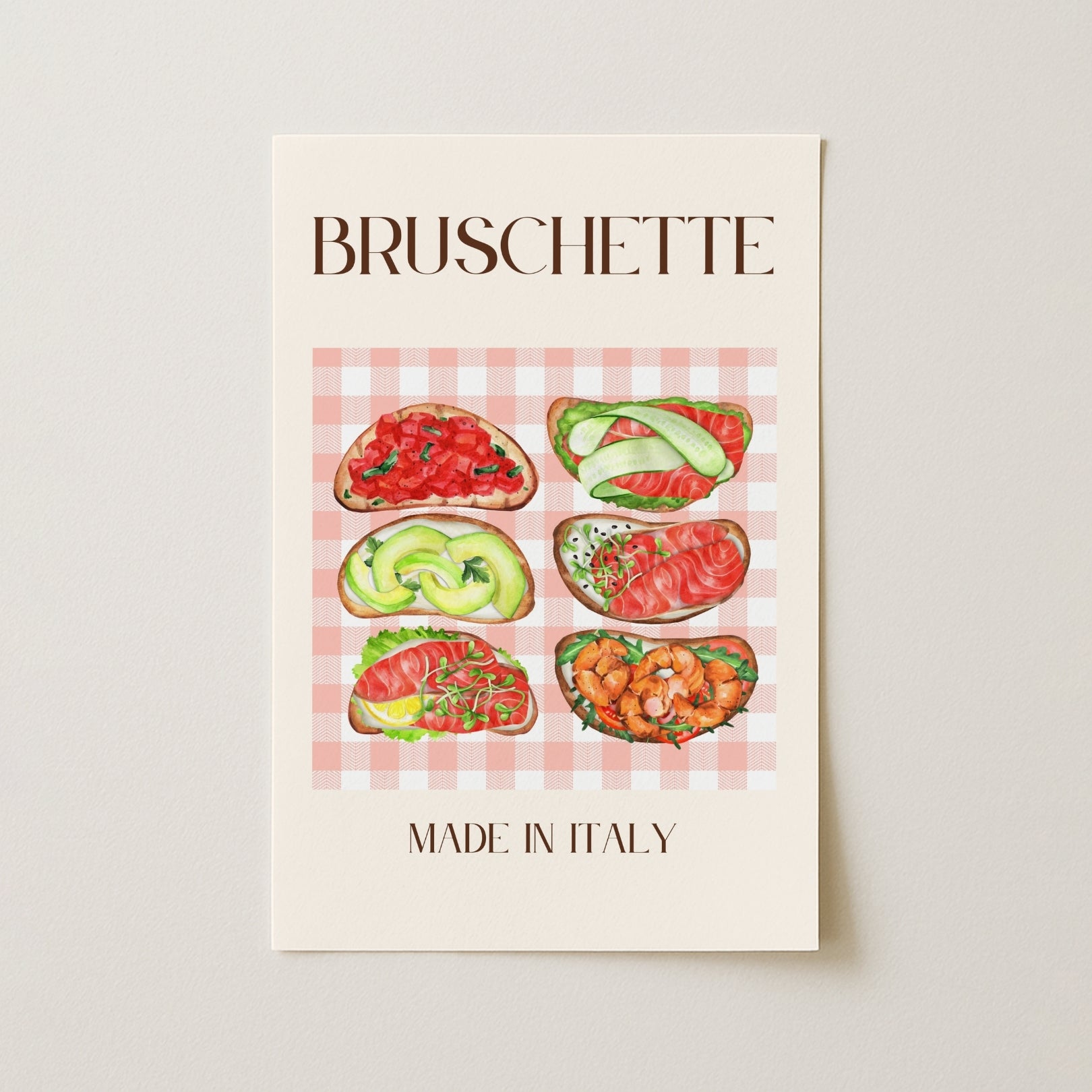 Bruschetta Wall Art – Italian Kitchen Decor, Kitchen Wall Decor