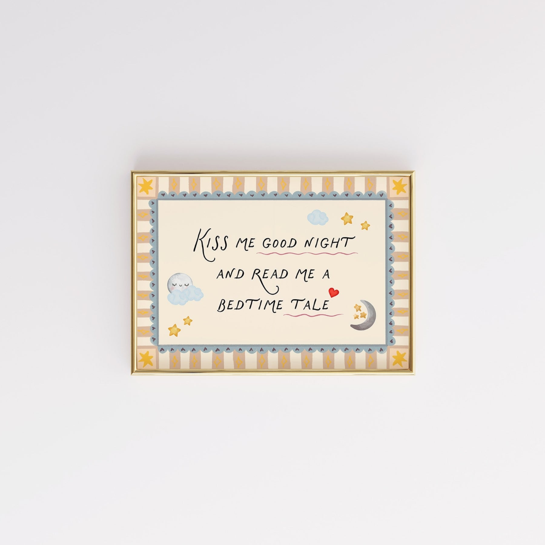 Kiss Me Good Night Nursery Print