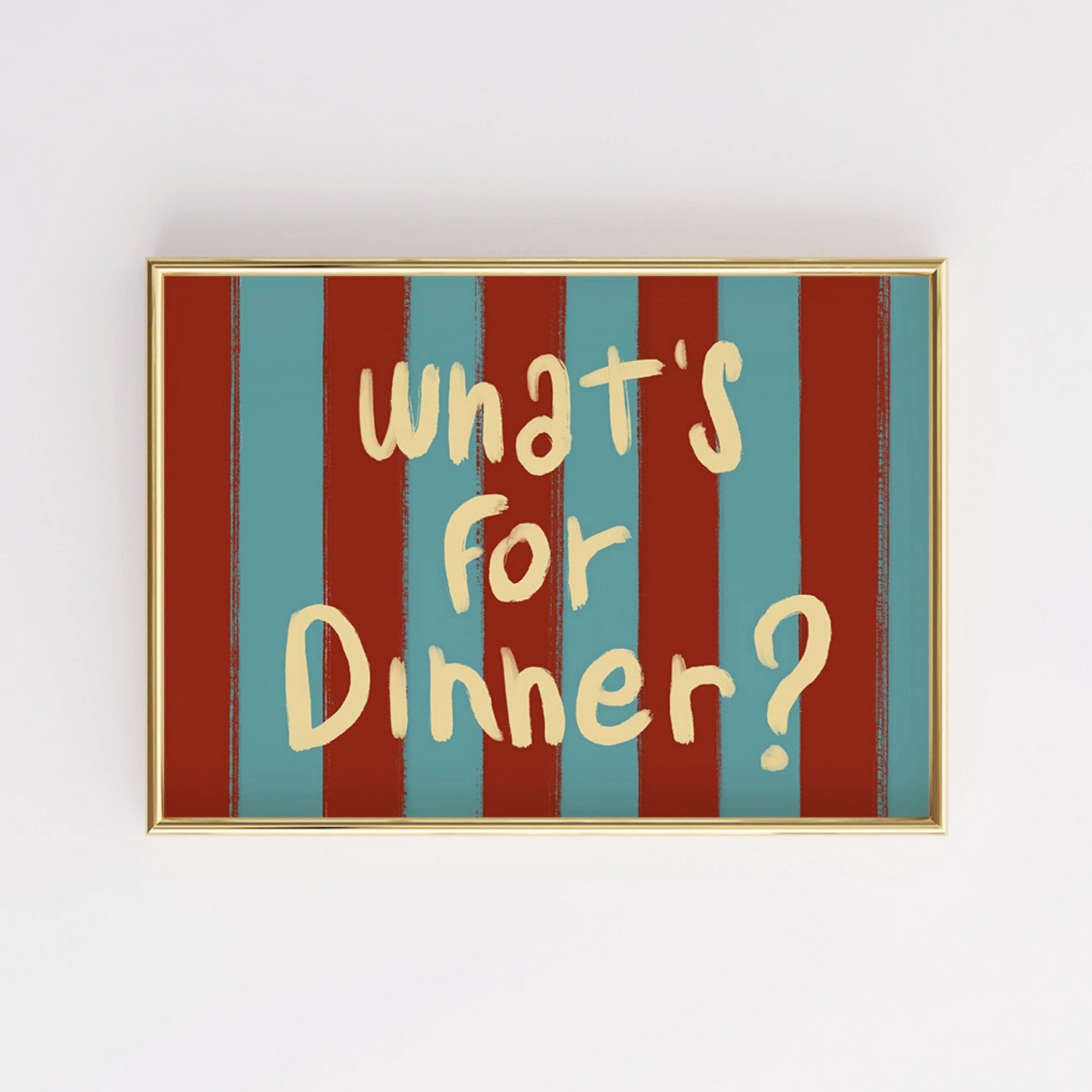 Decorazione murale per la tavola da pranzo italiana – Stampa di pasta, vino e cucina