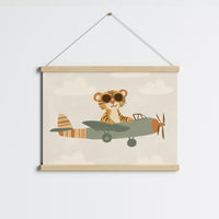 Tiger Pilot Nursery Print