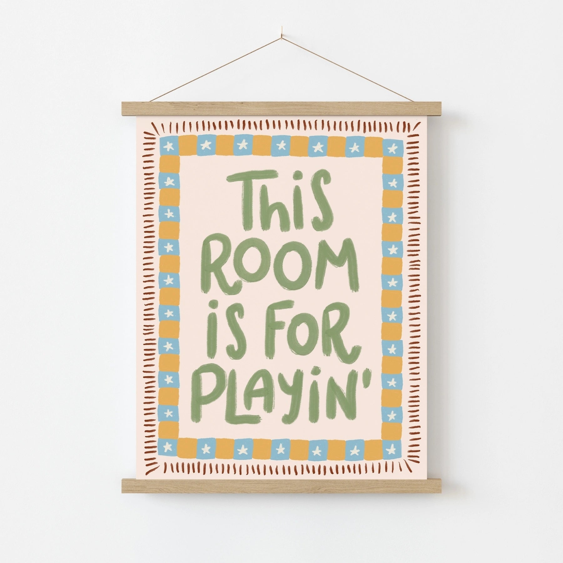 This Room Is For Playin Nursery Wall Art, Colorful Kids Decor