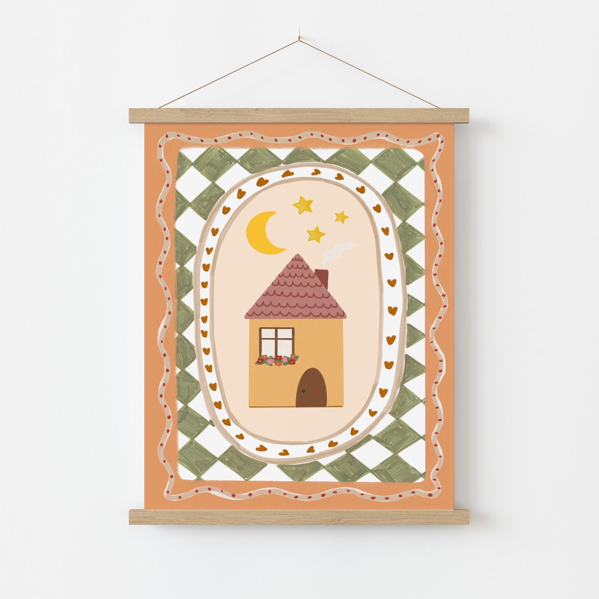 Affiche cottage douillet pour chambre d’enfant