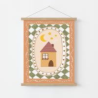 Affiche cottage douillet pour chambre d’enfant