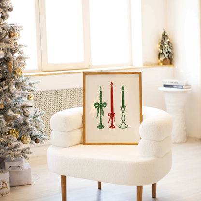 Christmas Candle Wall Art