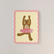 Ballerina Bear with Pink Tulle Skirt – Nursery & kids wall art