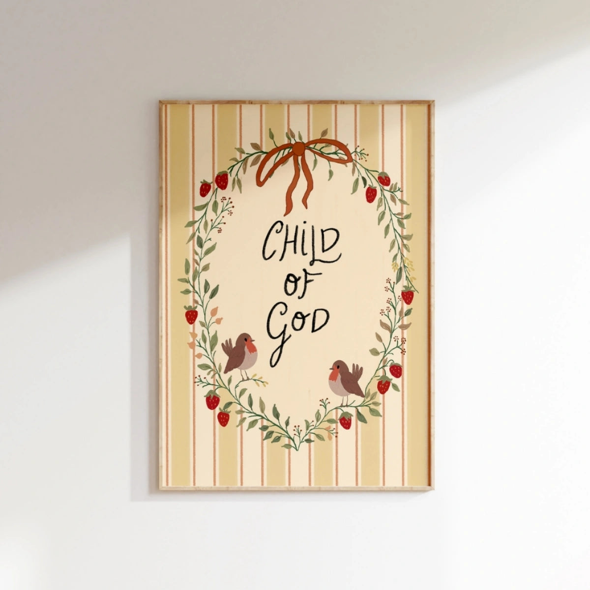 Arte de pared niño de Dios, decoración cristiana para guardería