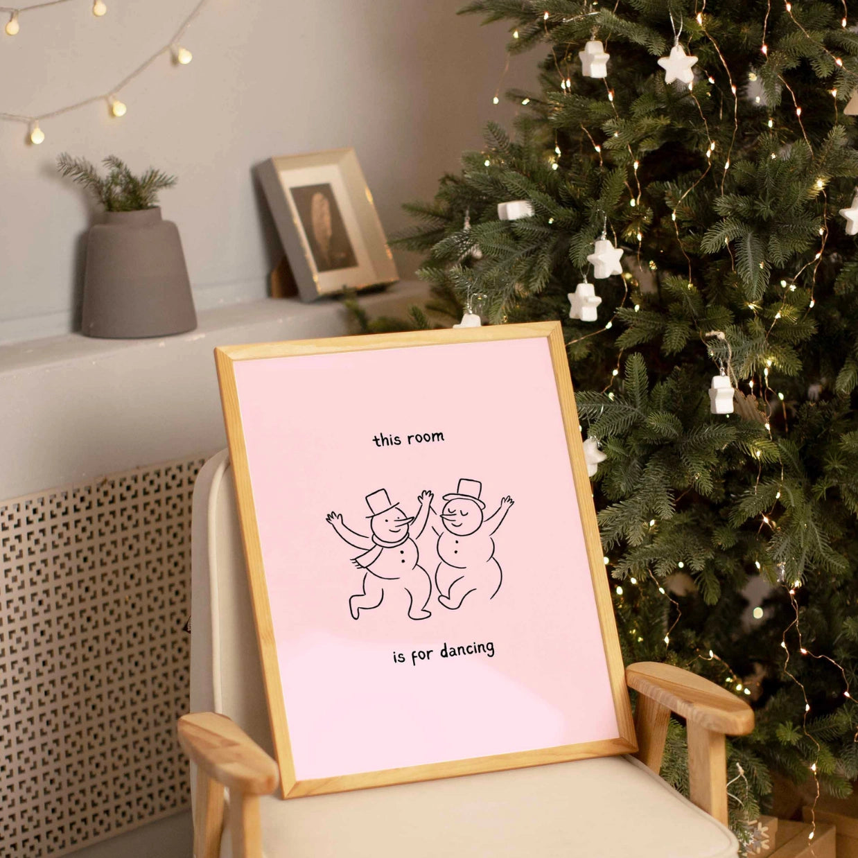 Dancing Snowman Print