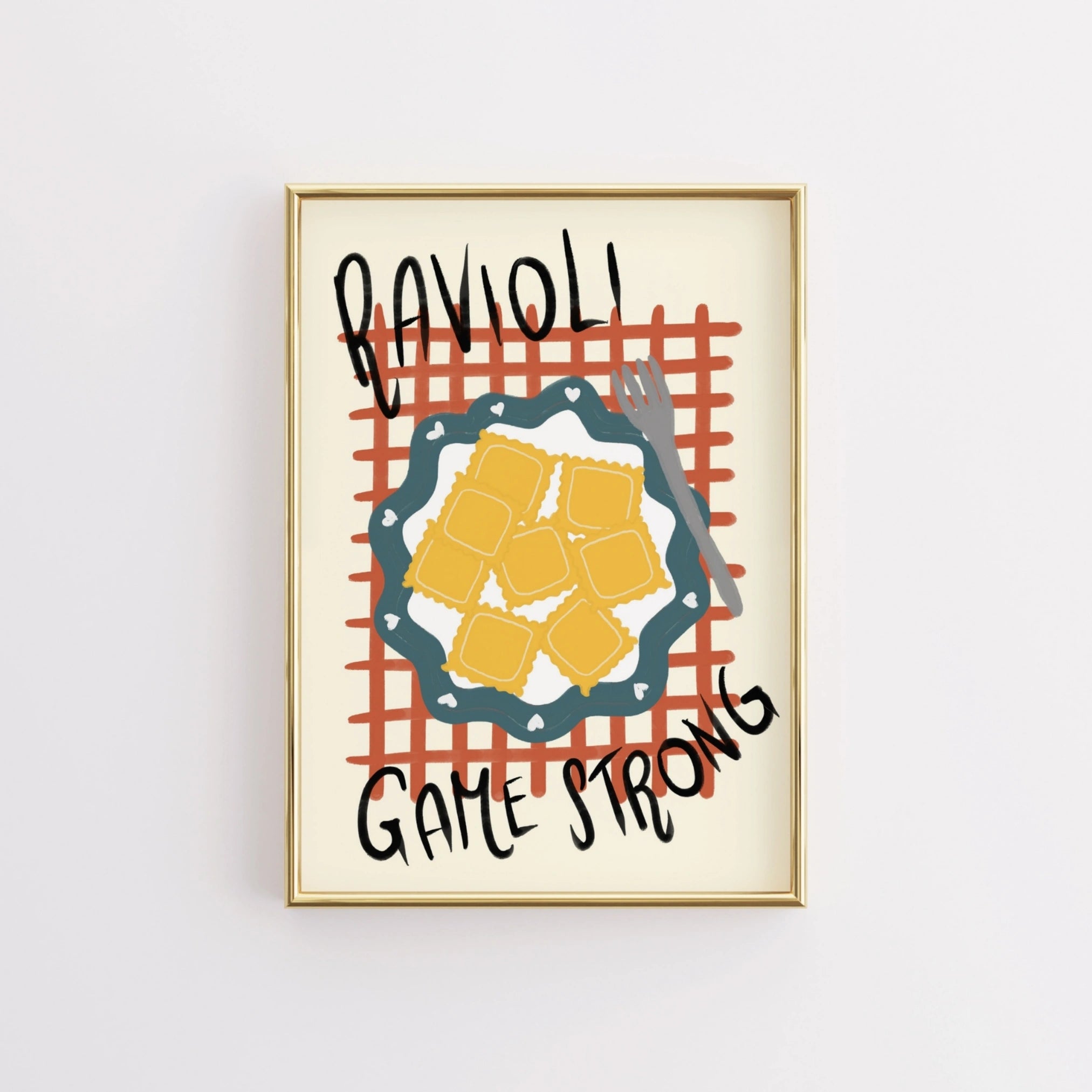 Decorazione murale per la tavola da pranzo italiana – Stampa di pasta, vino e cucina