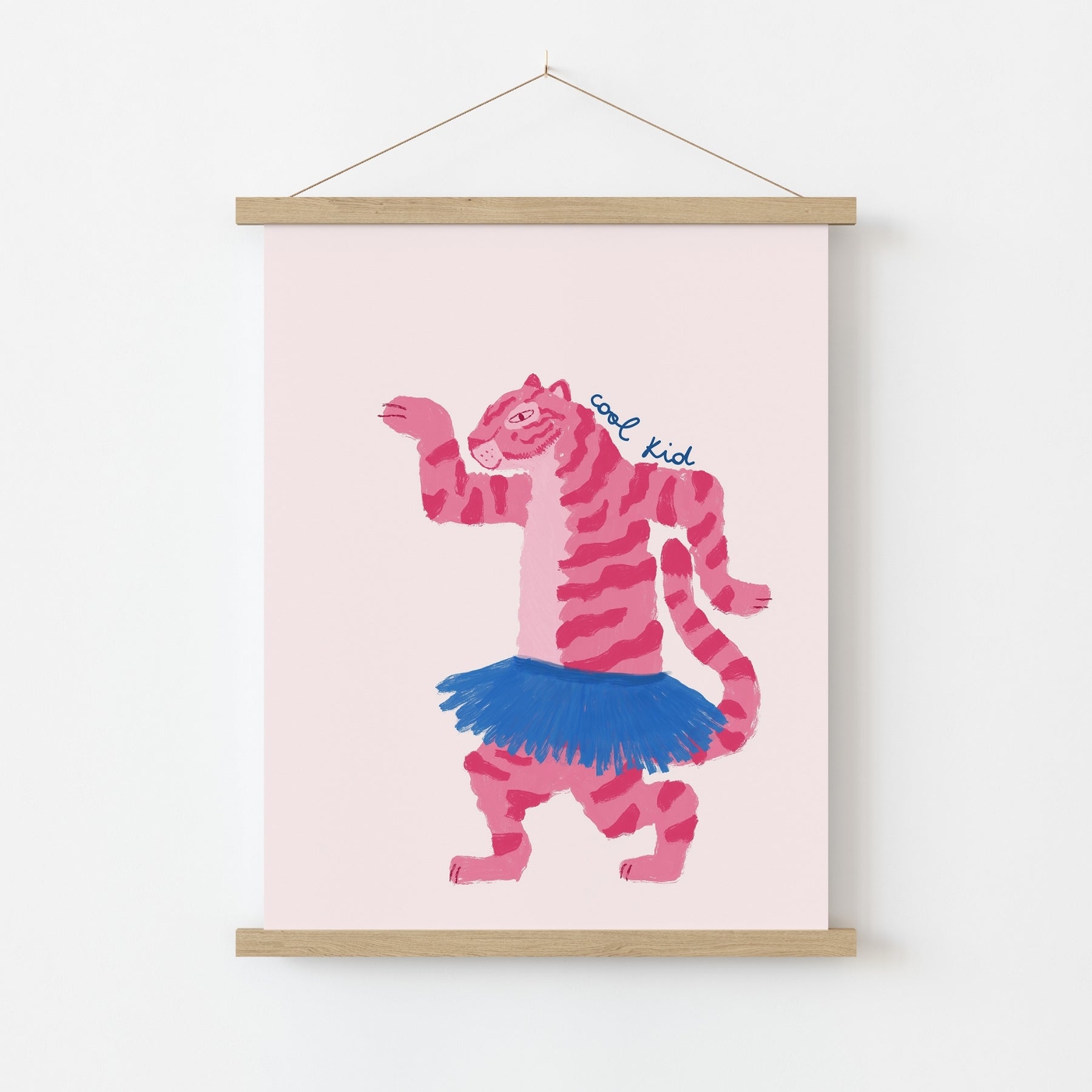 Cool Kid Tiger Wall Art – Stampa divertente e massimalista