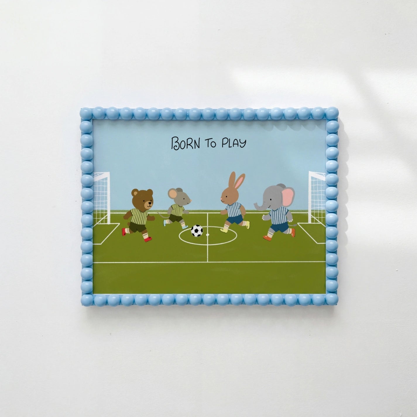 Born To Play Soccer Nursery Print, Kids Sports Wall Art