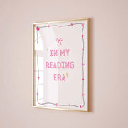 In My Reading Era Pink Hearts – Bookish Wall Art