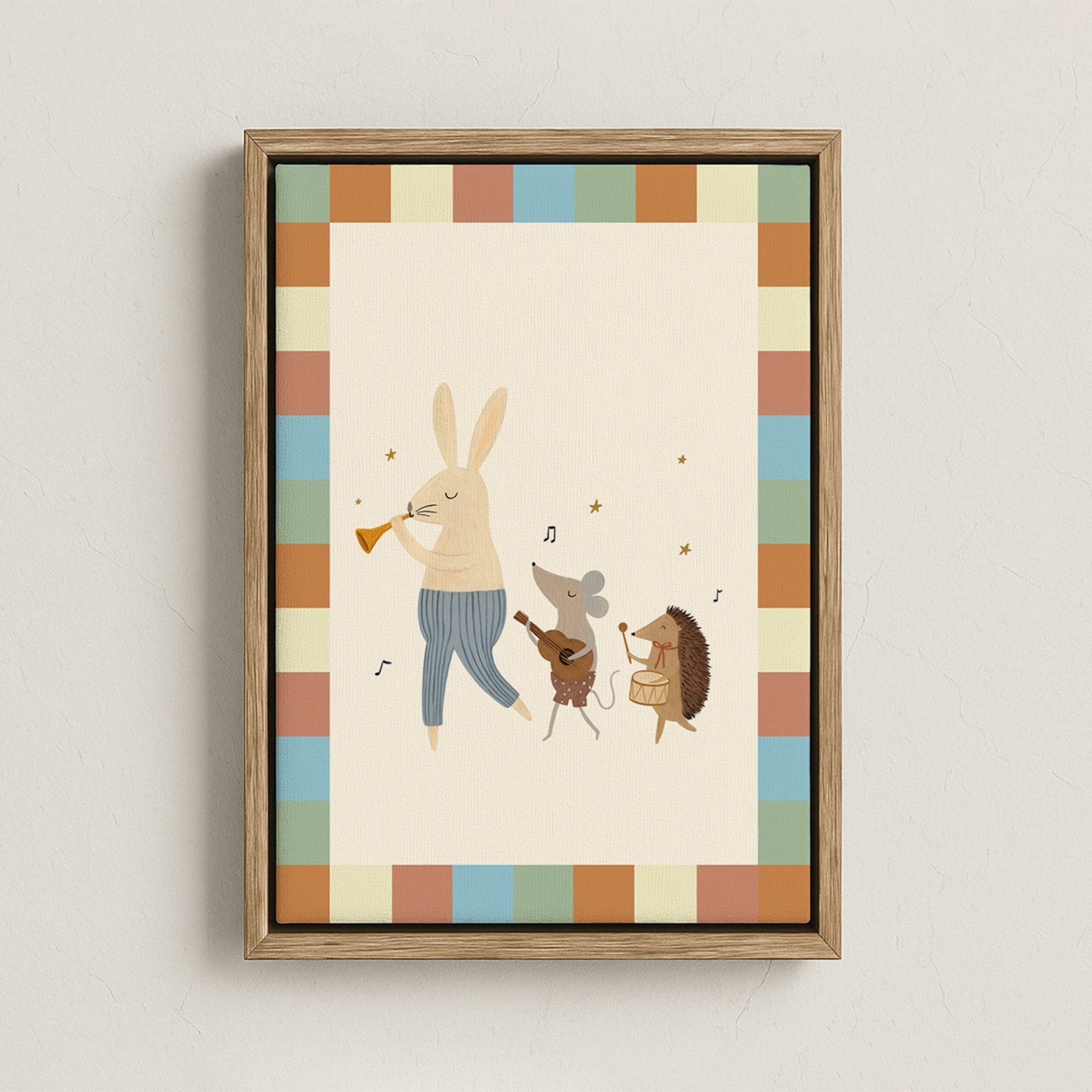 Retro Musical Nursery Canvas Decor