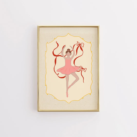 Ballet Wall Art for Girls - Pink Ballerina Room Decor