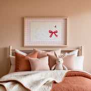 Swan with Pink Bow – Nursery & Kids wall art