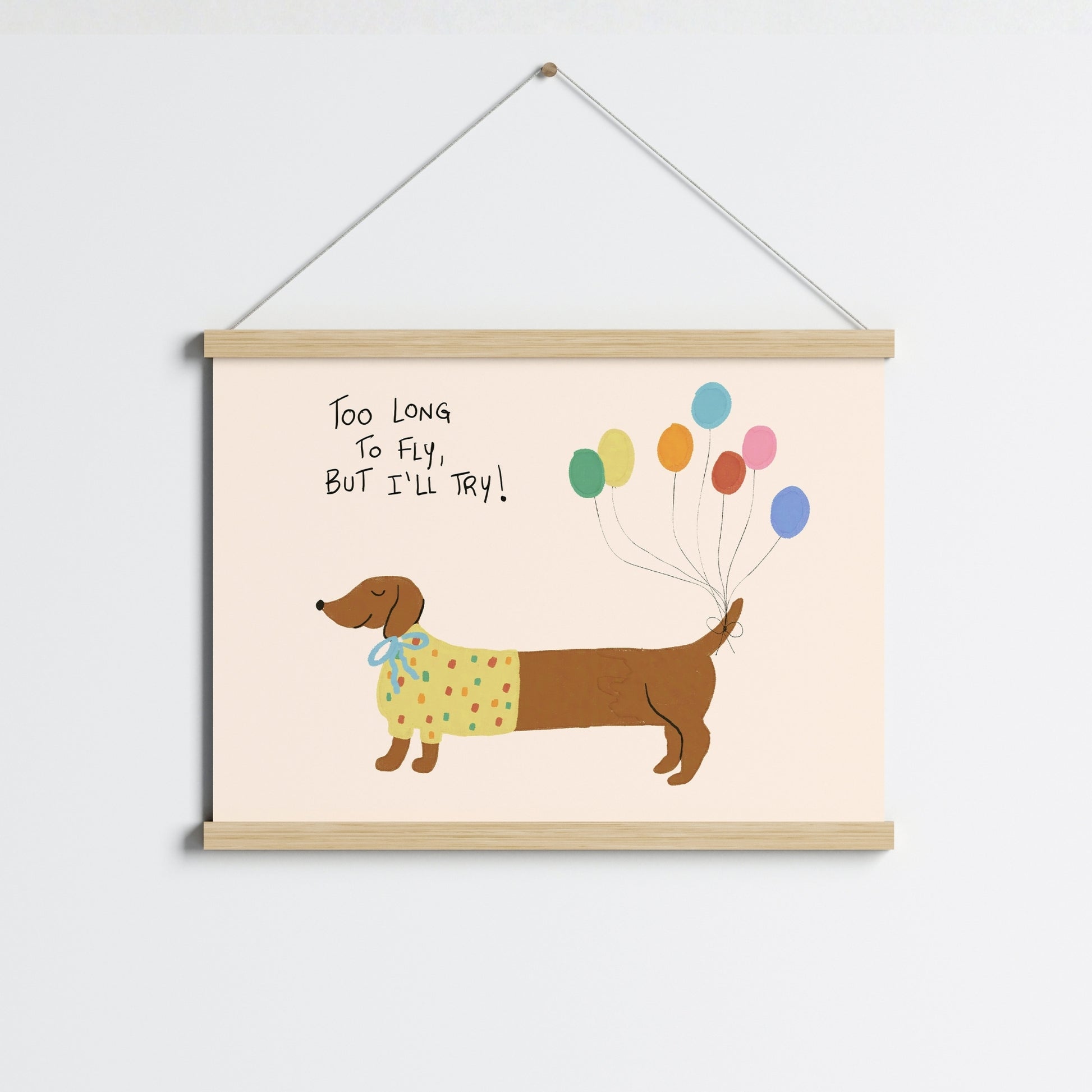 Cute Dog Wall Art for Kids, Colorful Kids Decor