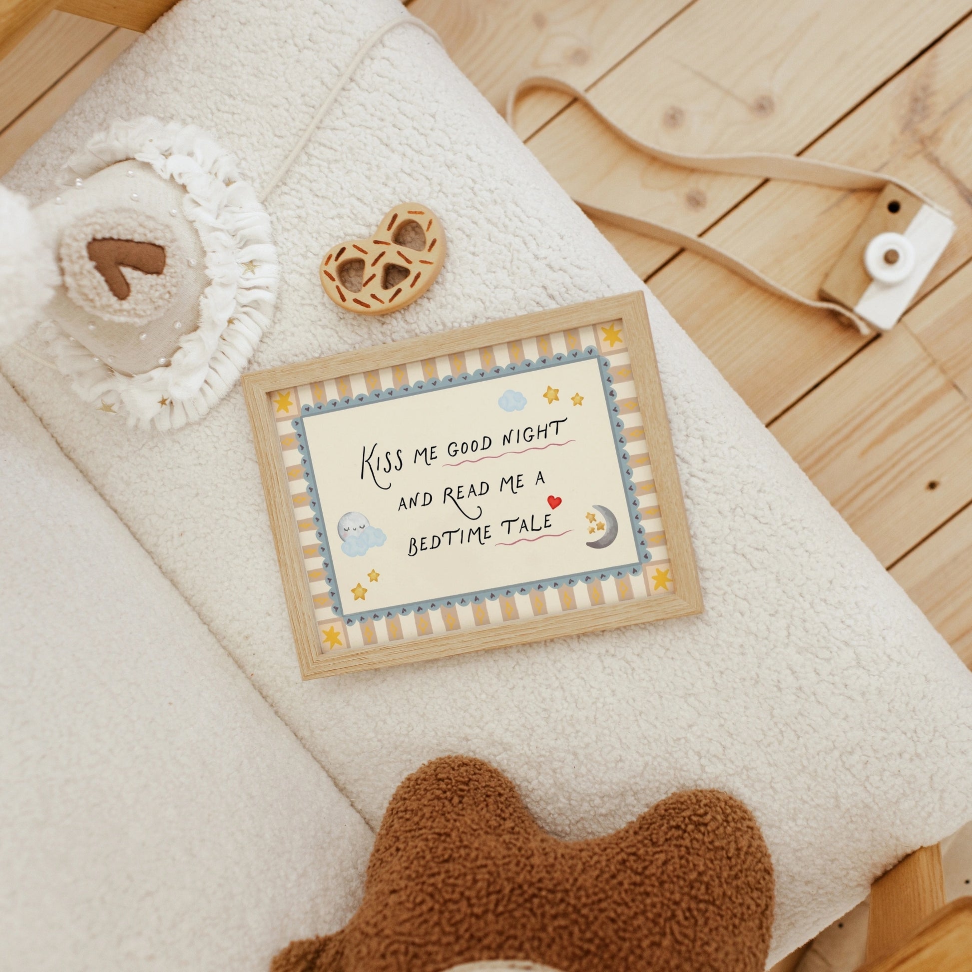 Kiss Me Good Night Nursery Print