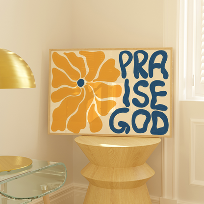 Praise God Print – Bold Christian Wall Art