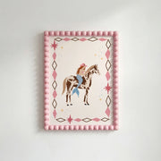 Pink Rodeo Cowgirl – Arte de pared costero