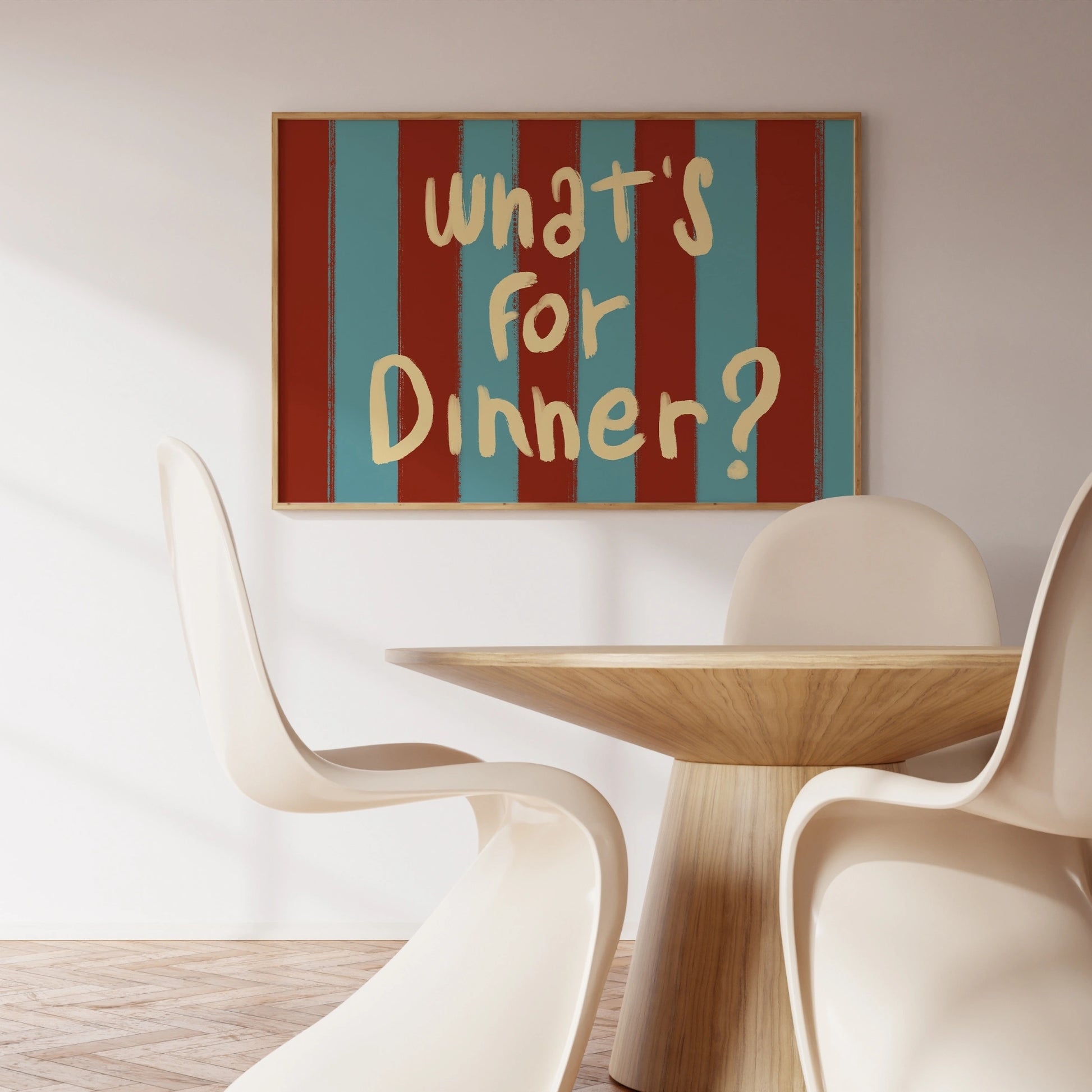 Decorazione murale per la tavola da pranzo italiana – Stampa di pasta, vino e cucina