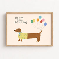 Cute Dog Wall Art for Kids, Colorful Kids Decor