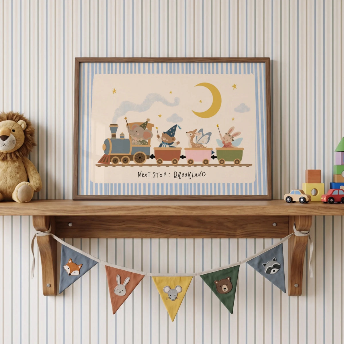 Next Stop Dreamland – Poster fürs Kinderzimmer