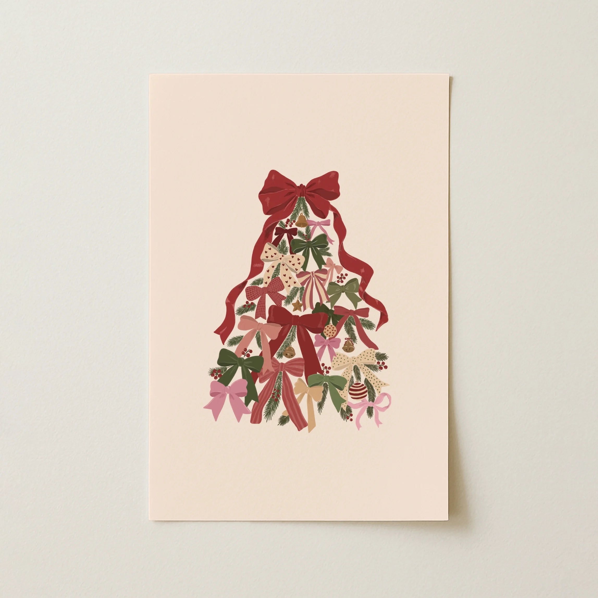 Christmas Bow Tree – Christmas Wall Art