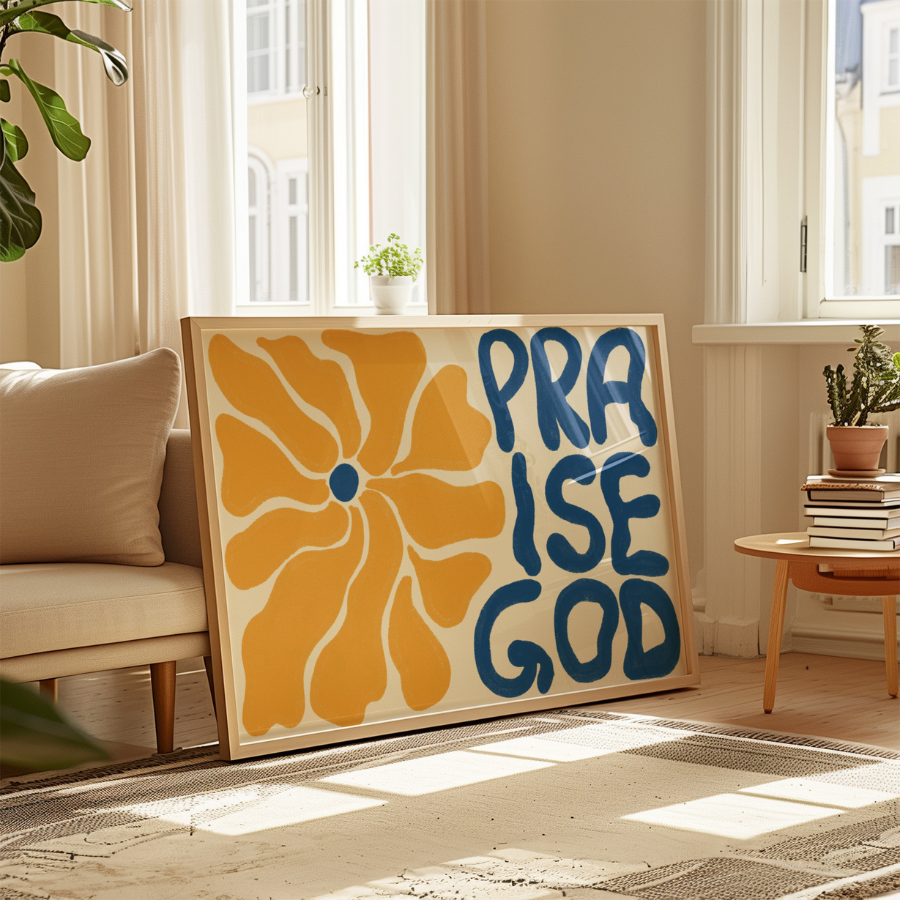 Praise God Print – Bold Christian Wall Art