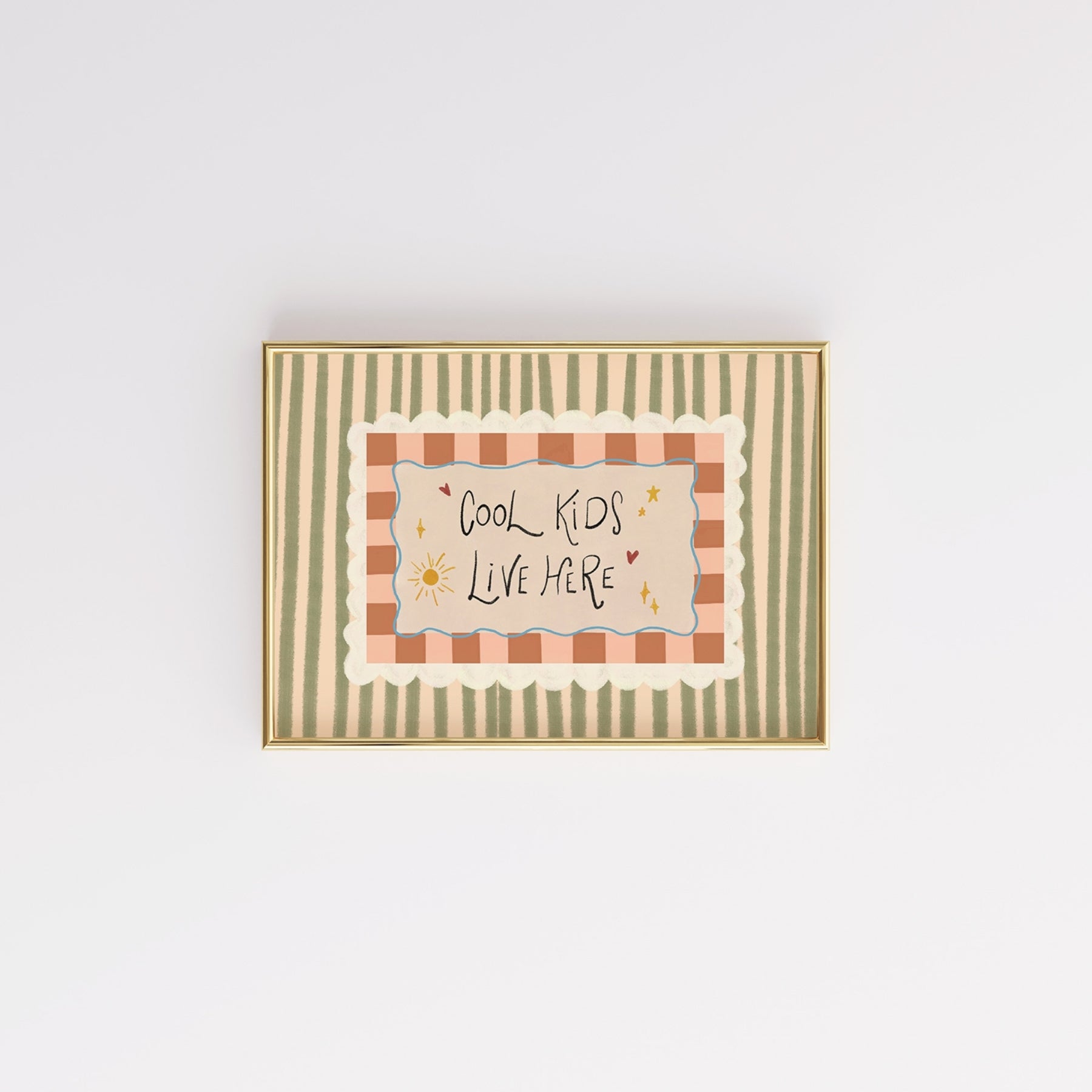 Stampa per cameretta Qui vivono bimbi super