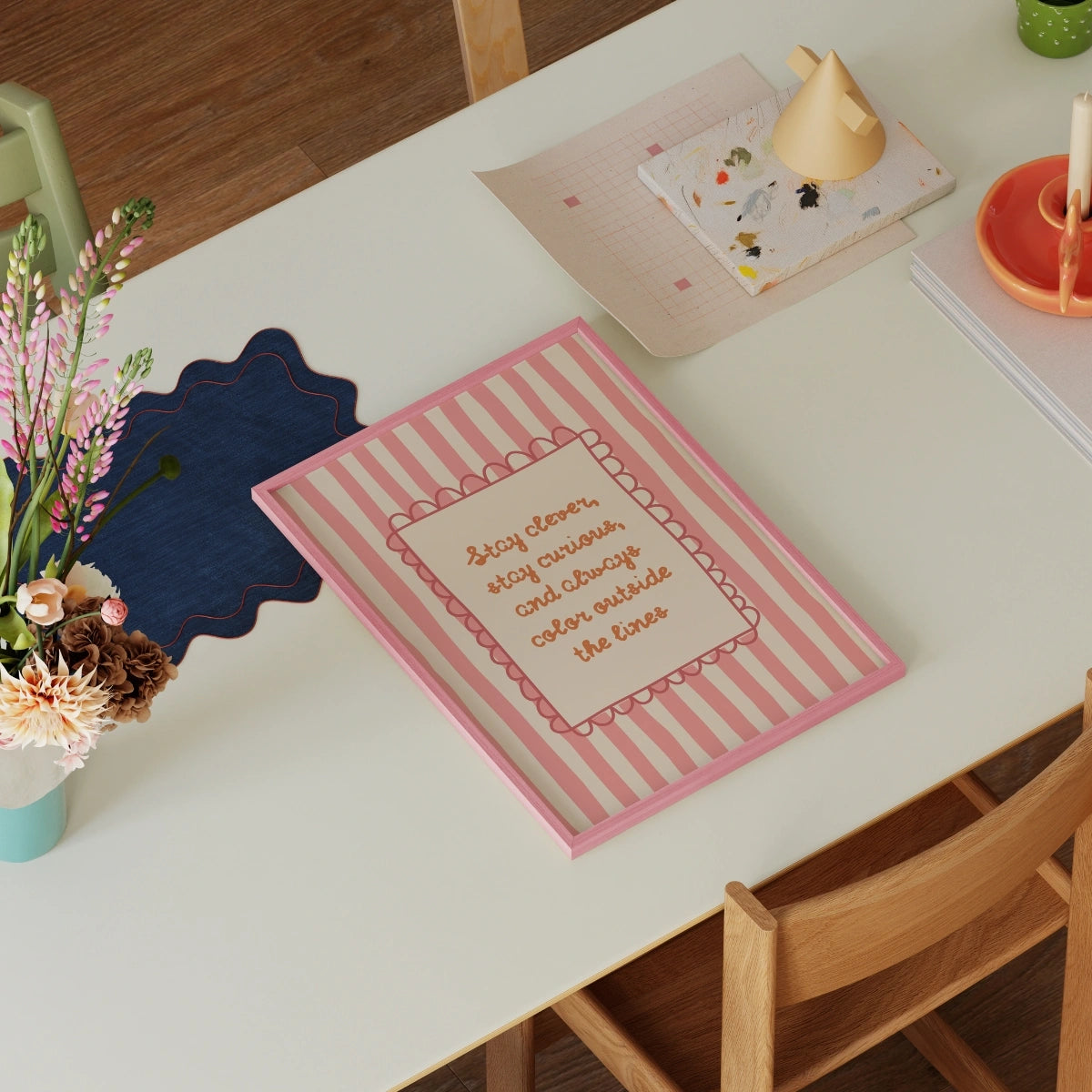 Décoration de chambre d'enfant avec citation