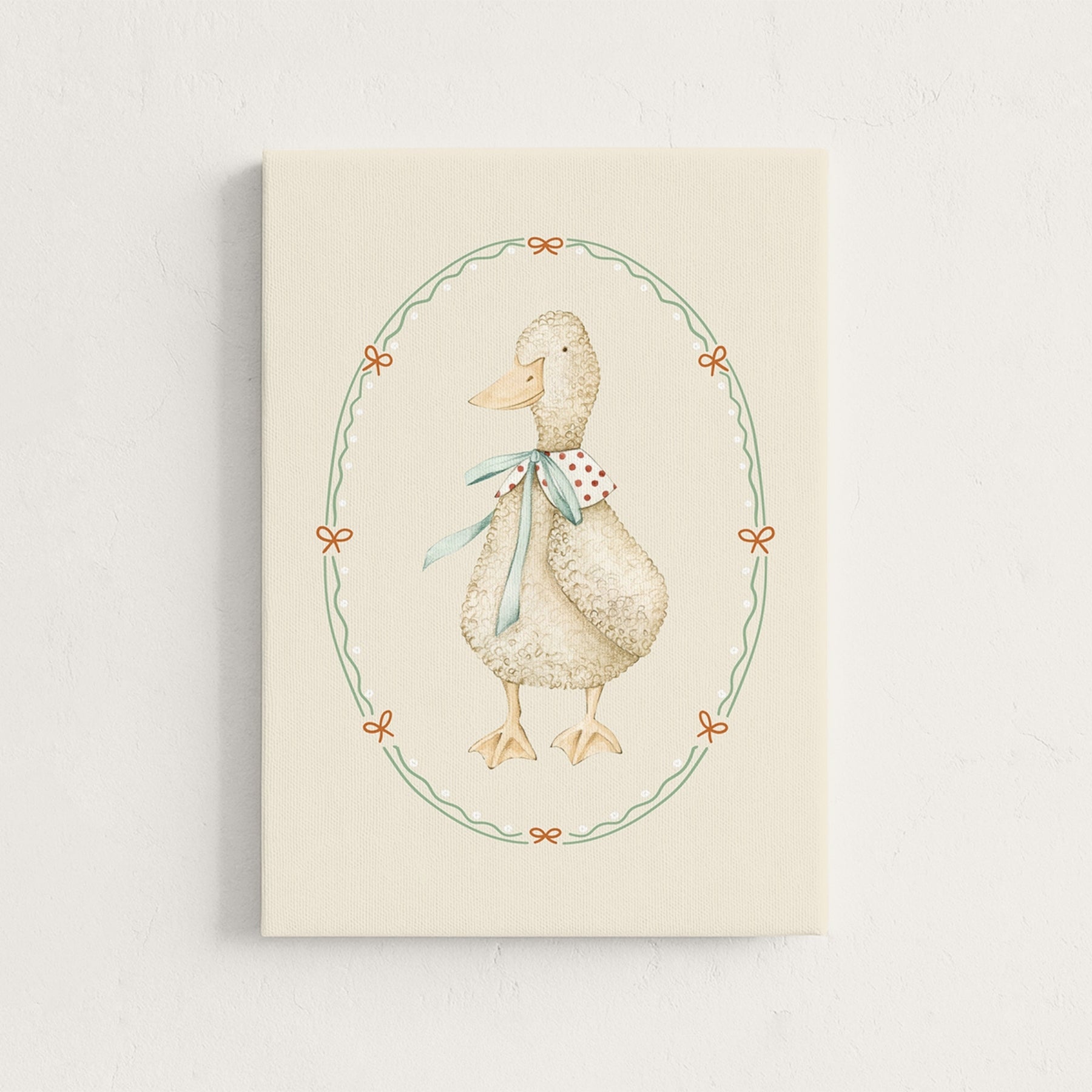 Curly Duck Canvas Wall Art