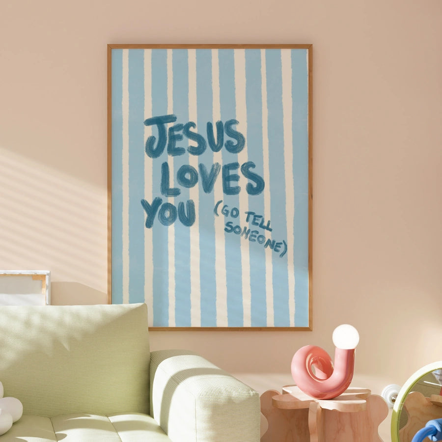 SHYAMIC Stampe su Tela di Gesù per Parete - Ritratto Blu di Cristo - Decorazione Religiosa - 50 x 70 cm Senza Cornice SHYAMIC Stampe su Tela di Gesù per Parete - Ritratto Blu di Cristo - Decorazione Religiosa - 50 x 70 cm Senza Cornice