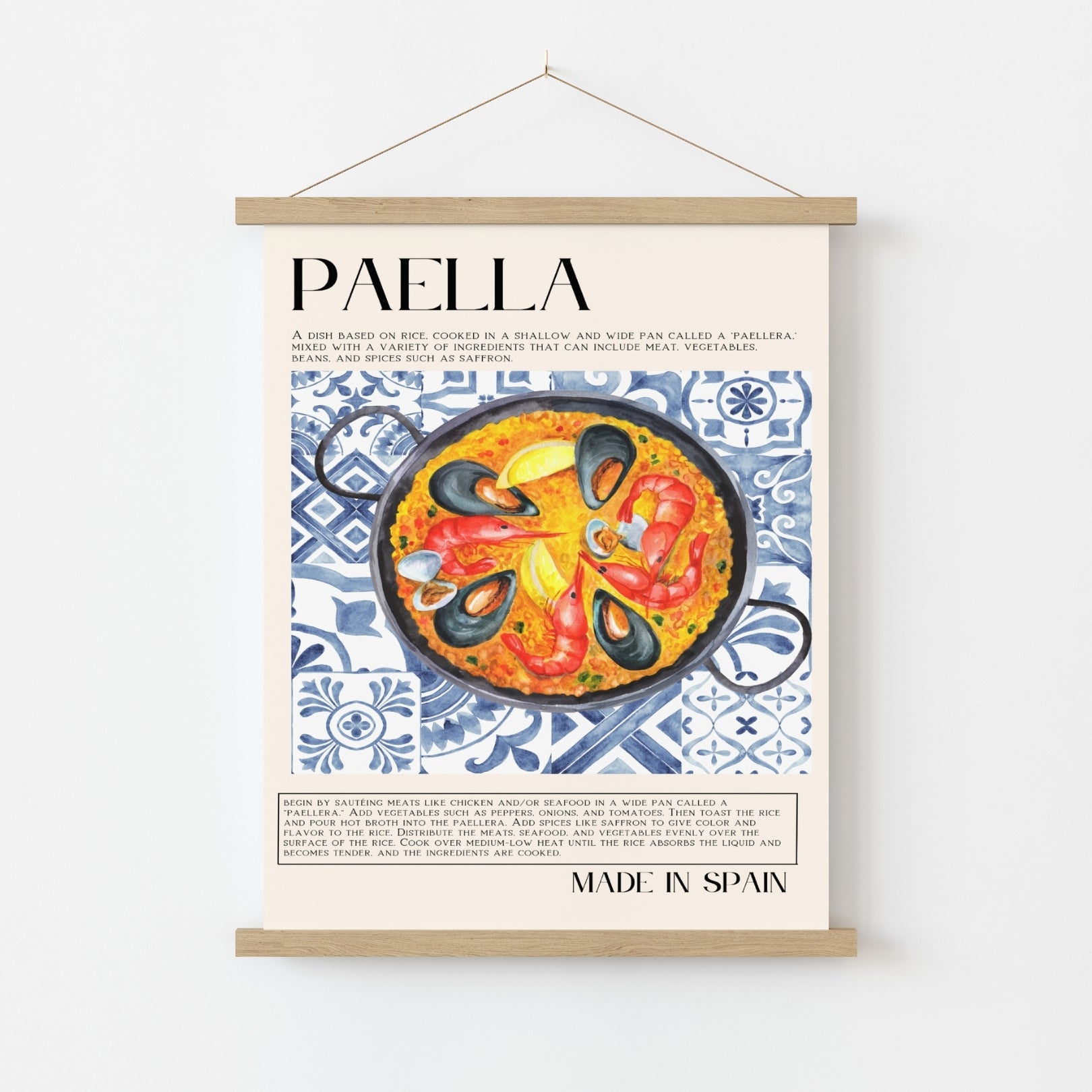 Paella Wall Art – Spanish Kitchen Decor, Kitchen Wall Decor