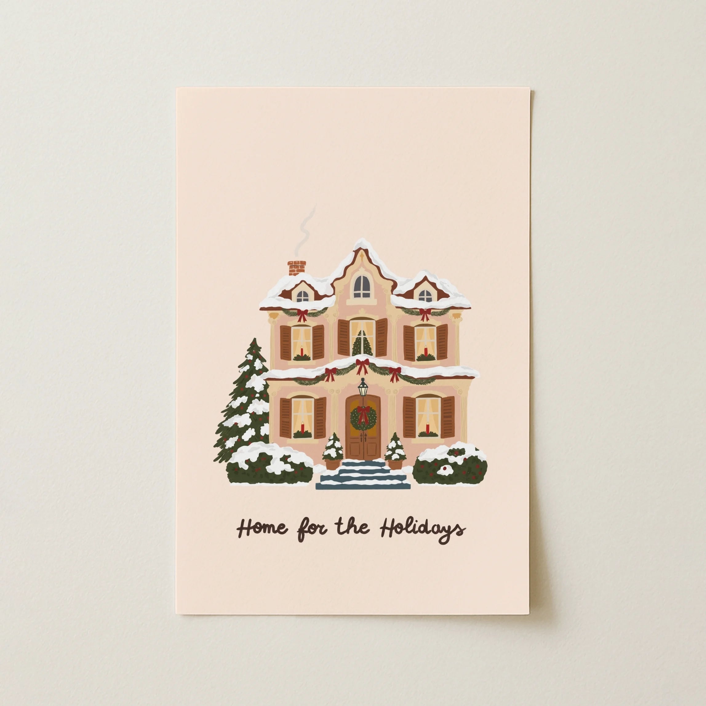 Home for the Holidays Cottage – Christmas Wall Art