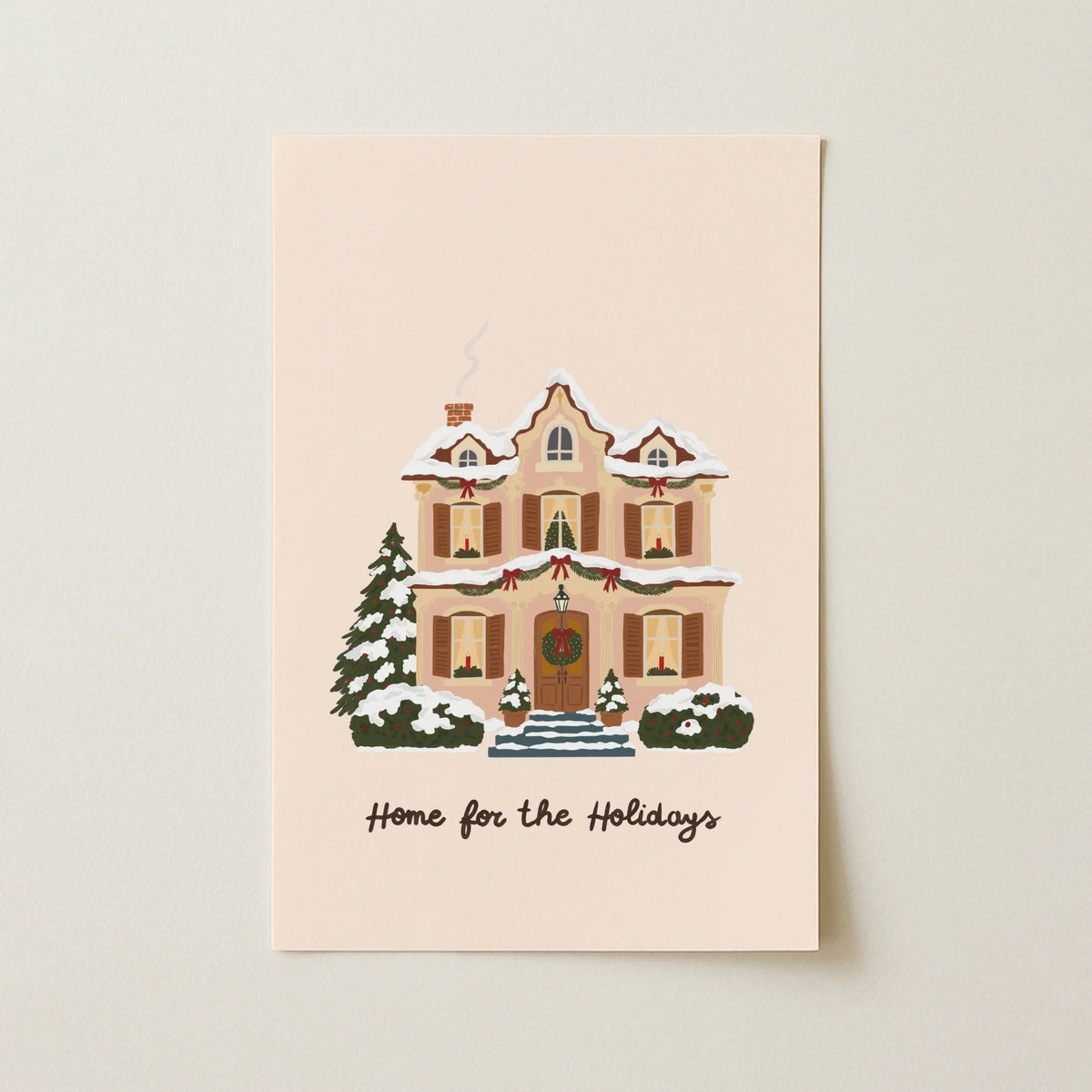 Home for the Holidays Cottage – Christmas Wall Art