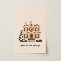 Home for the Holidays Cottage – Christmas Wall Art