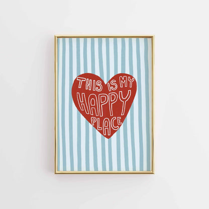 Happy Place Heart Wall Art