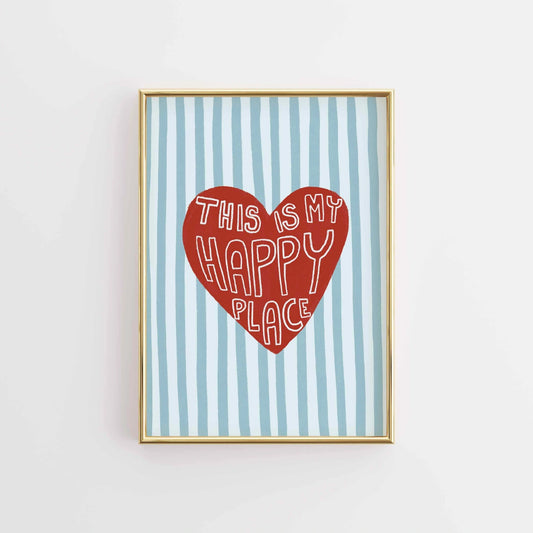 Happy Place Heart Wall Art