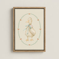 Quadro su tela con anatra riccia