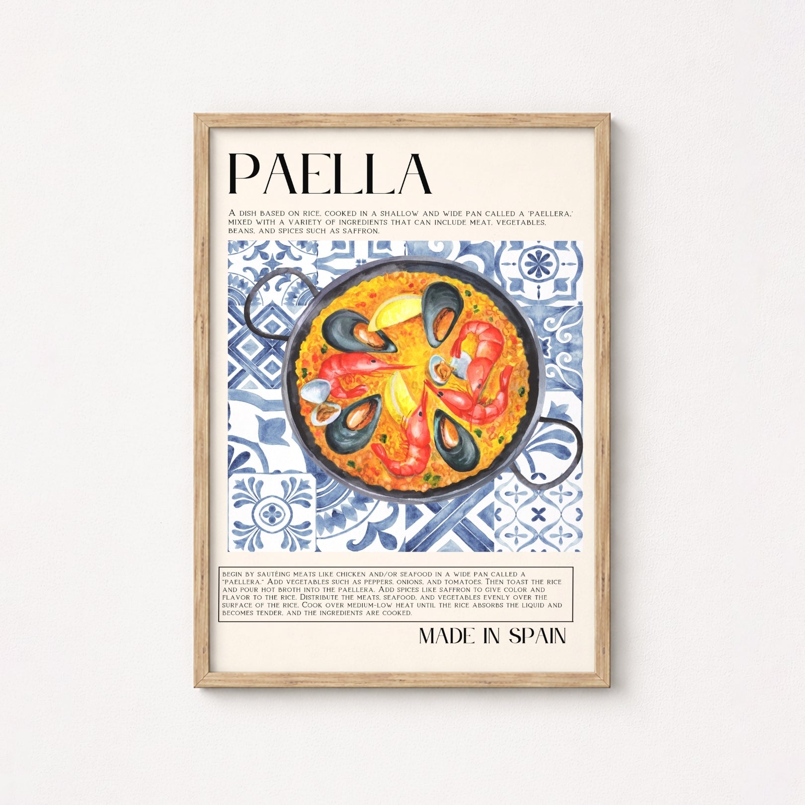Paella Wall Art – Spanish Kitchen Decor, Kitchen Wall Decor