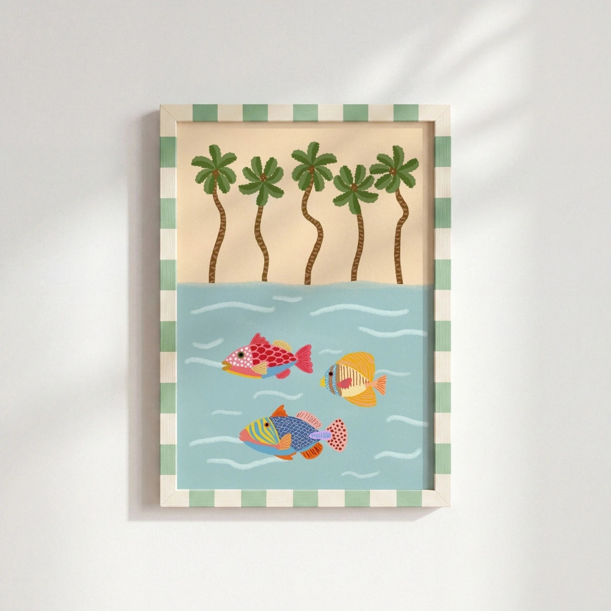 Lámina de peces tropicales